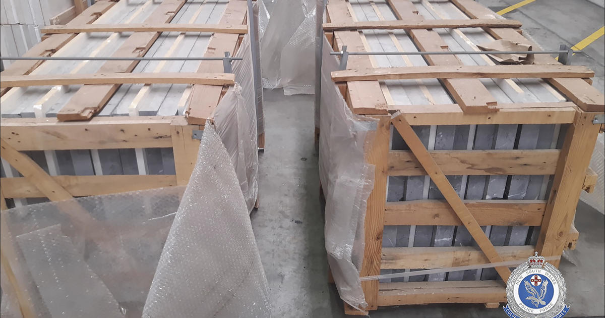 Australian police seize record 2 tons of meth hidden in marble tiles: "Staggering"