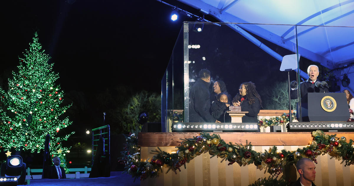 Biden participated in his final White House Christmas tree lighting of presidency